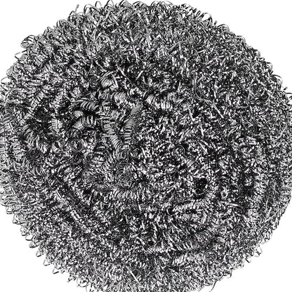 Stainless Steel Scrubber Cleaning Ball Scouring Ball for Pot Cleaner Kitchen Cleaning Tool High Steel Wire Durable Compact Design for Kitchen Bathroom Outdoor Use 7x4cm 25g 1pcs