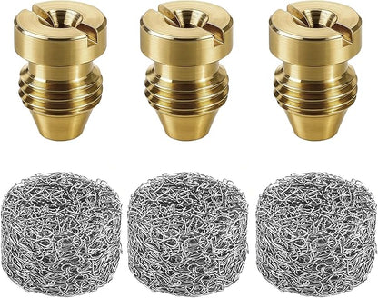 3 Pieces 1.1 mm Foam Cannon Orifice Nozzle and 3 Pieces Foam Maker, Universal Thread Tips for Snow Foam Lance
