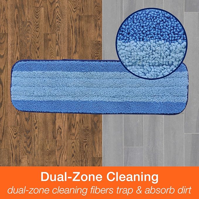 Bona Multi-Surface Floor Premium Spray Mop & Microfiber Cleaning Pad & Multi-Surface Floor Cleaner Refill - 128 fl oz - Residue-Free Floor Cleaning Solution