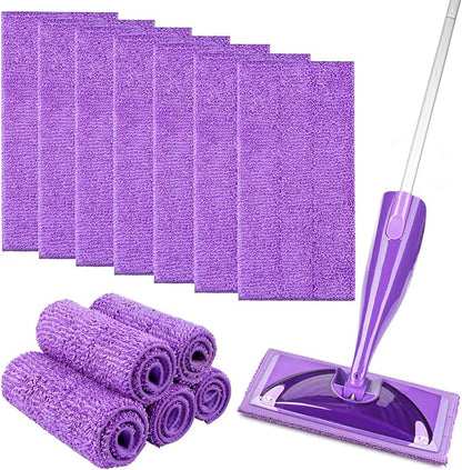 Orighty Microfiber Mop Pads Compatible with Swiffer Wet Jet, Reusable Swiffer Wet Jet Pads Refills, 12 Pack Machine Washable Replacement Pad for Multi Surface Wet & Dry Cleaning