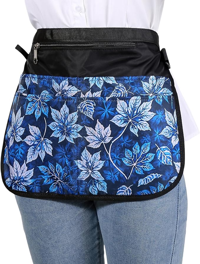 Bafelia Small Size Cleaning Caddy Apron for Women with 5 Pockets, Professional Waterproof Cleaning Supplies for Housekeepers