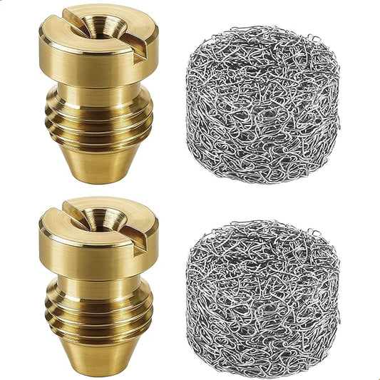 2 Pieces 1.1 mm Foam Cannon Orifice Nozzle and 2 Pieces Foam Maker, Universal Thread Tips for Snow Foam Lance