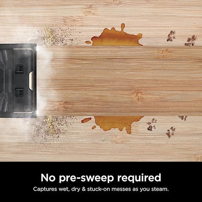 Shark SD201 Steam Pickup 3-in-1 Steam Mop Picks Up Debris, Deep Scrubs, & Steam Sanitizes All At Once, Lightweight Steam Cleaner for Home w/Sealed Hard Floors like Hardwood, Tile & Laminate (Renewed)