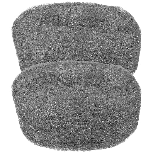2 Rolls Fine Grade Steel Wool Pads for Cleaning and Rust Removal, Flexible Wire Mesh for Polishing Wood and Metal Surfaces, Sturdy Steel Wool Fabric for Industrial and Household