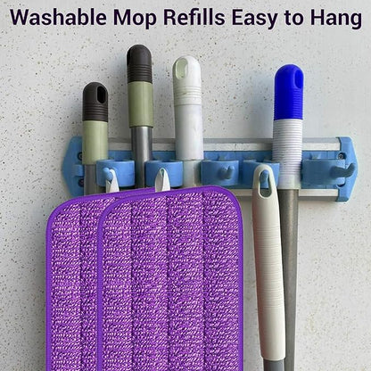 ARSUK Reusable Mop Pads Compatible with Swiffer PowerMop– Washable Velcro Replacement Microfiber Refills for 13''–16'' Spray Mop, Multi-Surface Cleaning Pads (6 Pack)