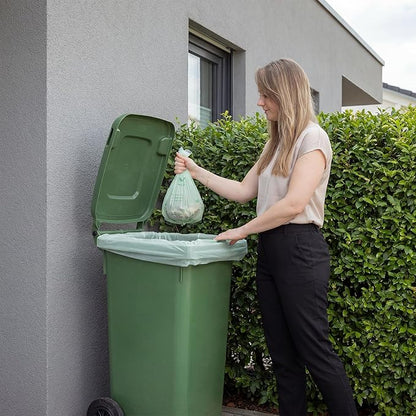 bioMat Compostable Trash Bags 35 Gallon, 30 Count, Tall flat top Kitchen Food Scrap Bin Liners, BPI, CMA and OK Compost HOME certified, Meets the ASTM D6400 Standard
