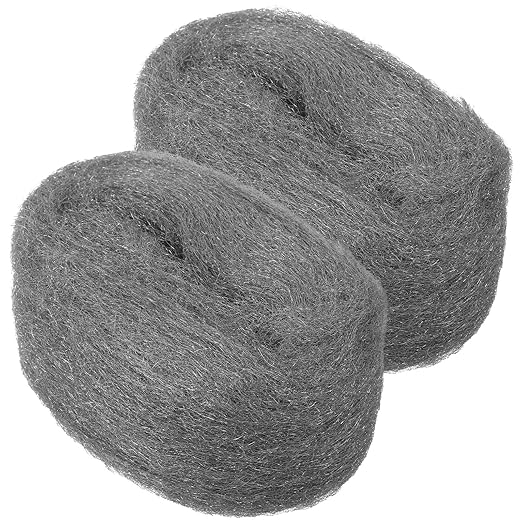 NUOBESTY 2 Rolls Extra Fine Grade Steel Wool Pads, Flexible Wire Mesh for Polishing, Rust Removal, and Cleaning Wood Metal Surfaces, Steel Wool for Glass and Tile Finishing
