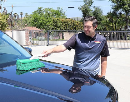 California Car Duster Detailing Combo with Plastic Handle and Green Mop 62455