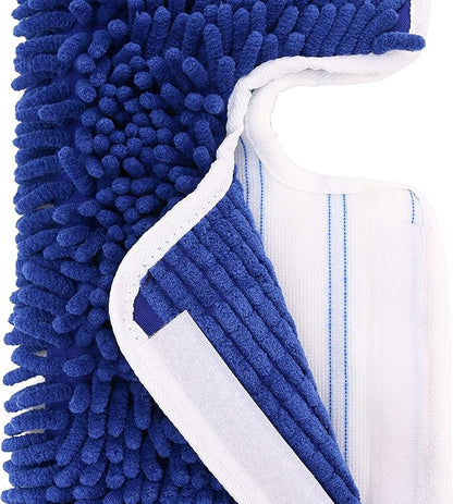 Tidy Monster 3 Pack Mop Refills Compatible with O-Ceda Dua-Action Microfiber Mop, Replacement Mop Heads for Dry/Wet Use, Machine Washable Double Sided All Surface Cleaning