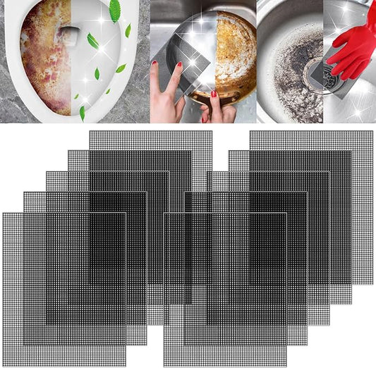 2024 New Upgrade Toilet Cleaning Screens Toilet Cleaner Hard Water 5.5 x 4 Inch Flexible Scrubbing Pads Remove Calcium Deposits Carbon Rust for Toilet Kitchen