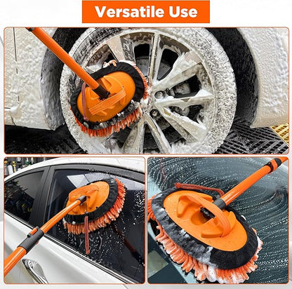 Tool Daily Short Pressure Washer Gun with Foam Cannon, 15° Curved Car Wash Brush with Long Handle, 5 Nozzle Tips, 1/4” Quick Connect