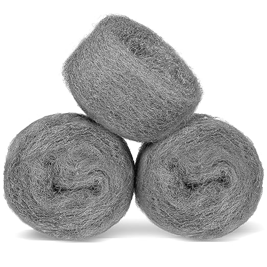 Steel Wool Mice Control, 3 Pack 3" x 11.5 Ft Mouse Hole Filler, Mice Barrier Mouse Gap Filler for Garden, House, Garage, Prevent Animals from Entering Holes, Siding, Pipeline, Vents