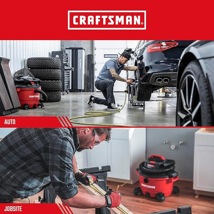 CRAFTSMAN CMXZVBE37413 2-1/2 in. Dusting Brush Wet Dry Vac Attachment, Industrial-Grade Shop Vacuum Accessory for Cleaning Stubborn Debris, Fits 2-1/2 in. Hose Diameter