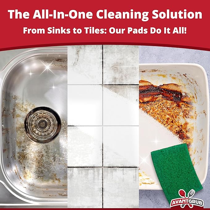 Heavy-Duty Scour Pad 60 Pack: High Abrasive Rating for Intense Scrubbing. 3.5 x 6. Best Used for Baked-On Messes. Restaurant & Commercial-Grade Scouring Pads. Bulk Wholesale Pack.