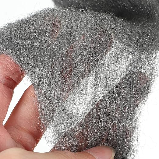 2 Rolls #0000 Extra Fine Steel Wool Pads, Flexible Wire Mesh Buffing and Polishing Fabric for Cleaning Rust and Finishes on Wood and Metal Surfaces, Reusable Steel Wool for Window