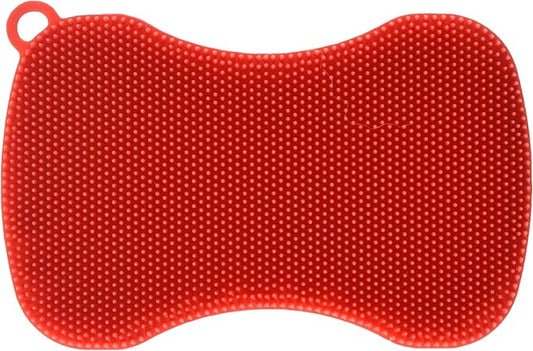 Kuhn Rikon Stay Clean Silicone Scrubber, Red