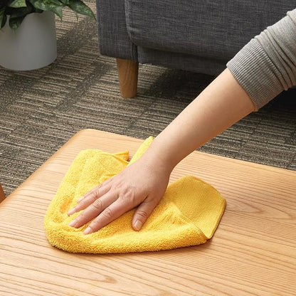 Amazon Basics Microfiber Car Drying Towels, Highly Absorbent, Lint Free, Scratch Free, Buffing and Polishing, Auto Detailing, No Streaks, Soft, Quick Drying, 16" x 16", Yellow, 3-Pack