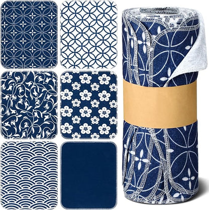 72 Pcs Japanese Reusable Cleaning Cloths Washable Cotton Kitchen Dish Towels for Home Paperless Reusable Cloth Cotton Napkins for Kitchen Bathroom Decoration, 9.84 x 11.81 Inches