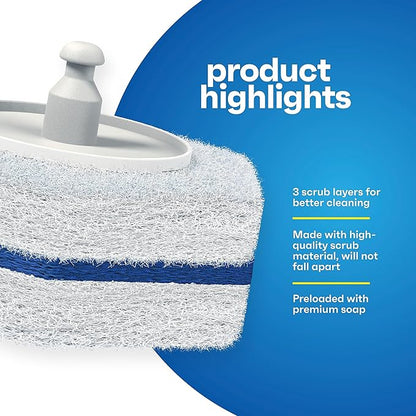 CleanGenius Disposable Prefilled Toilet Cleaning Scrubbers (60 Count)