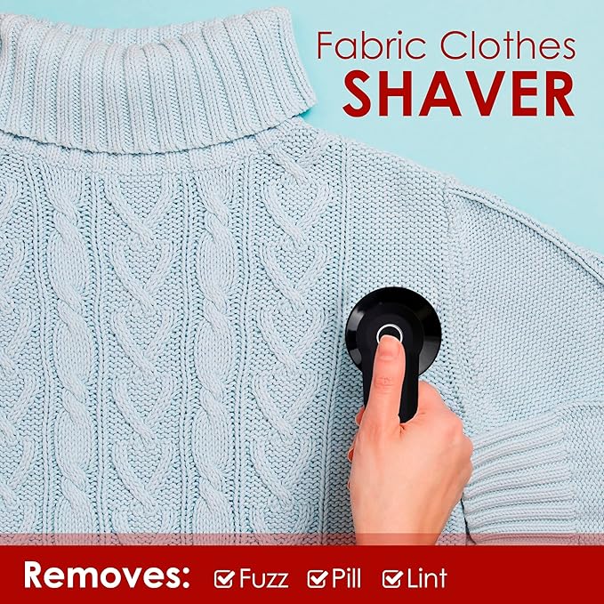 Rubberized Fabric Shaver - Black