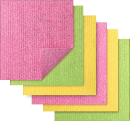 Mr. Pen Dish Cloths, 6 pcs, Reusable Paper Towels, Absorbent Kitchen Towels, Dishcloths for Kitchen, Cellulose and Cotton