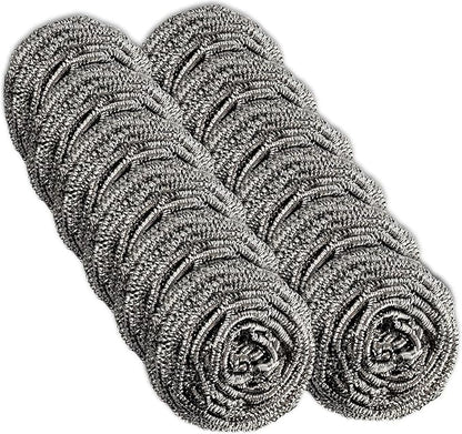 12 Pack Stainless Steel Scourers by Scrub It – Steel Wool Scrubber Pad Used for Dishes, Pots, Pans, and Ovens. Easy scouring for Tough Kitchen Cleaning.