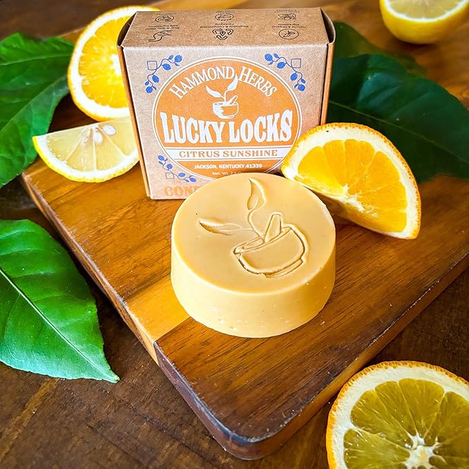 Lucky Locks | Citrus Sunshine | Natural Conditioner Bar | Zero Waste Hair Care | Sulfate Free