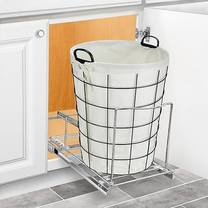 LYNK PROFESSIONAL® Pull-Out Trash Can Drawer – Sliding Organizer for Kitchen Cabinet or Under-Sink Use – Heavy Duty Storage Rack (Bin Not Included)