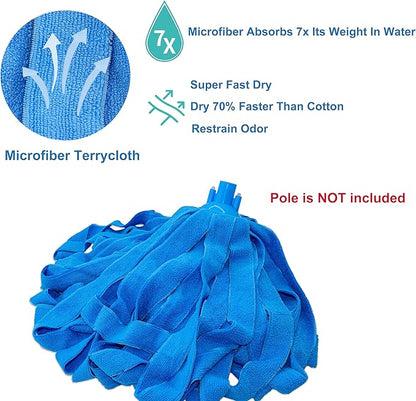 EaseYourDay Microfiber Cloth String Mop Head Refill, Loop End Screw On Mop Head Compatible with All Standard US Threading Pole (Acme 3/4 inch Thread) (1)
