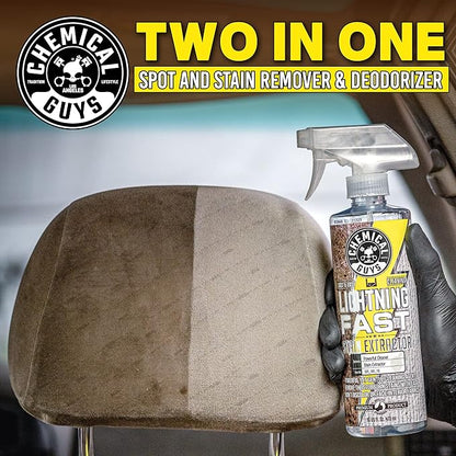 Chemical Guys SPI_191_1602 Lightning Fast Carpet and Upholstery Stain Extractor, (Fabric, Upholstery, & Carpet), Safe for Cars, Home, Office, Furniture & More, 16 fl oz, Fresh Scent (2 Pack)