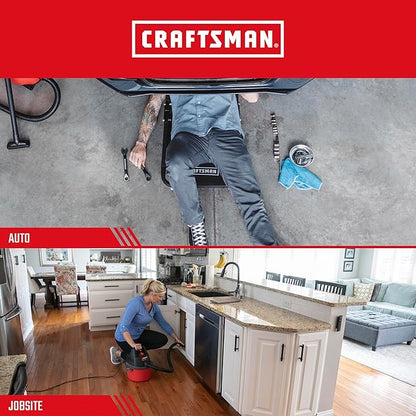 CRAFTSMAN CMXZVBE38605 1-1/4 in. Extension Wand Wet Dry Vac Attachment, Industrial-Grade Shop Vacuum Accessory for Extending Reach While Cleaning, Fits 1-1/4 in. Hose Diameter