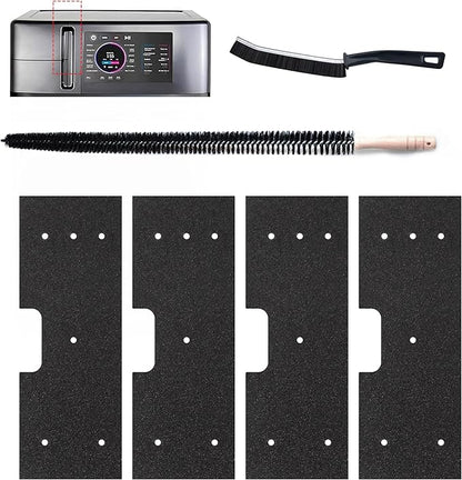 6 Pcs Cleaning Kit for GE Washer Dryer Combo,WH01X35719 Lint Filter Replacement with Dryer Vent Brush for Ge Washer Dryer Filter Sponge,Hand Washable and Reusable,Models: PFQ97HSPVDS(6)