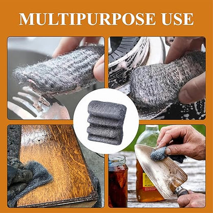 Steel Wool Grade # 000 - Extra Fine Grade - 16 Pads Multi-use for Buffing, Waxing, Polish, Multi-Purpose (#000-16 Pads)