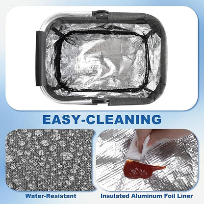 PGmoon Cleaning Caddy Organizer with Handle, Cleaning Tote Bag with Multiple Pockets for Cleaning Supplies, Products Storage, Housekeepers, Car Cleaning, Grey