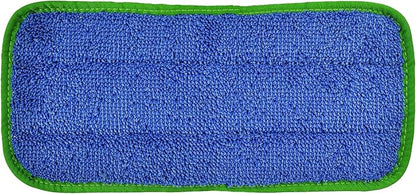 CleanAide All-Purpose Microfiber Twist Yarn Mop Pads for Dust, Dirt & Pet Hair, Hook & Loop Backing, Machine Washable & Reusable, Home & Commercial Cleaning, 10-Inch, 6-Pack, Green