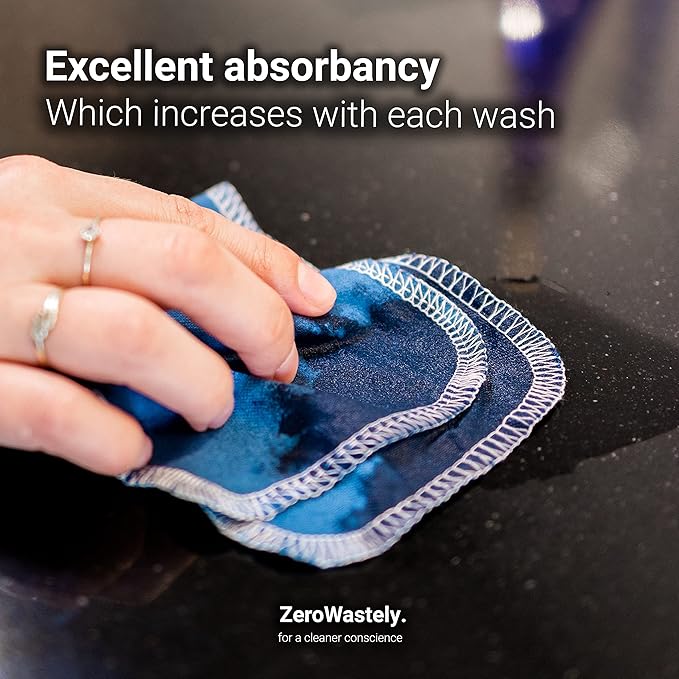 ZeroWastely 24 Reusable Toilet Paper Washable Roll - Bidet Towels Washable Toilet Paper - Cut Back & Waste Less with our Colored Super Soft, Absorbent & Re-Rollable Cloth Wipes - Rainbow Edition