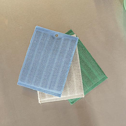 Restaurantware Scouring Pad 60 Count 5.5 x 3.9 Inches Plastic Steel Wool Sponge Metal Scrubber Durable Odor Free Scrubber Multi-Color Blue+Beige+Green Household Cleaning Sponge