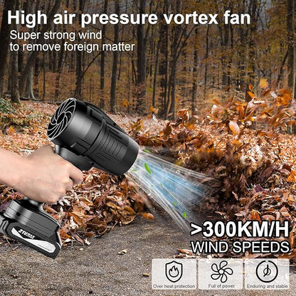 Fostex Cordless Leaf Blower, Handheld Leaf Blower, 300,000RPM Mini Turbo Jet, 2×2.0Ah Batteries & Charger, Lightweight & Portable, 6 Speeds, for Patio, Yard, Dust & Garage Cleaning