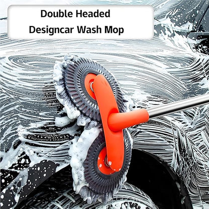 Car Wash Brush with Long Handle - Microfiber Car Wash Mop Long Handle Car Cleaning Kit Brushes, Car Cleaning Kit Windshield Window Microfiber Car Duster for Cars