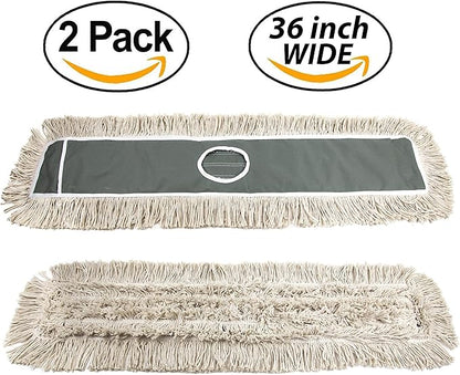 2 Pack of 36 Cotton Refills for Industrial Class Floor Dust mop Series Can be fit with Others (2 Pack of 36 Cotton Refill)