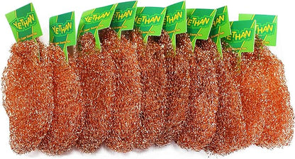 Copper Scouring Pad, Scrubbing Scour Pads 10 Pcs/Pack, Pure Copper, 13g / Pc