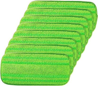 Orighty Reusable Mop Pads Compatible with Swiffer WetJet - Microfiber Pad Refill Machine Washable for Household Cleaning - Cleaning Floor Mop Head Pads Work Wet and Dry - Pack of 8