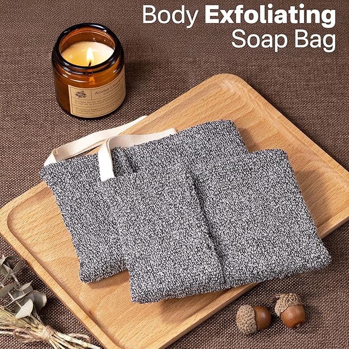 Yiclick Soap Bag 2 Pack, Bar Soap Pouch, Soap Saver Bag, Exfoliating Mesh Soap Bag for Shower, Soap Bags for Soap Bars, Soap Bar Loofah Pouch, Soap Travel Case Dishes Box Container for Men Women
