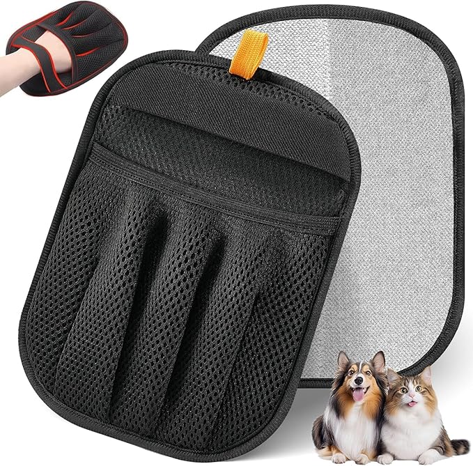 Pet Hair Removal Glove – Reusable Electrostatic Dog & Cat Hair Remover for Couch, Furniture, Carpet, Car Seats, Laundry & Clothing | Pet Grooming Mitt