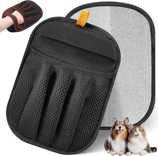 Pet Hair Removal Glove – Reusable Electrostatic Dog & Cat Hair Remover for Couch, Furniture, Carpet, Car Seats, Laundry & Clothing | Pet Grooming Mitt