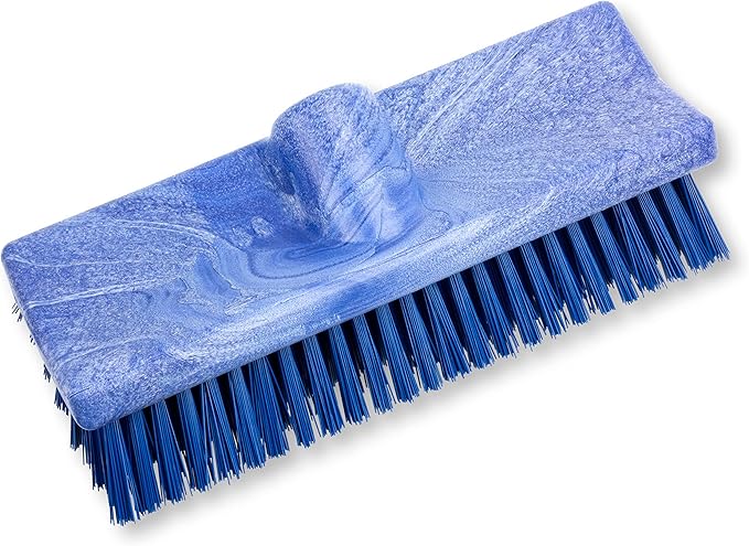 SPARTA 40423EC14 Plastic Floor Scrub Brush, Wall Brush, Equipment Brush With Nonabsorbent Bristles For Industrial Kitchens, Hospitals, Commercial Cleaning, 10 Inches, Blue