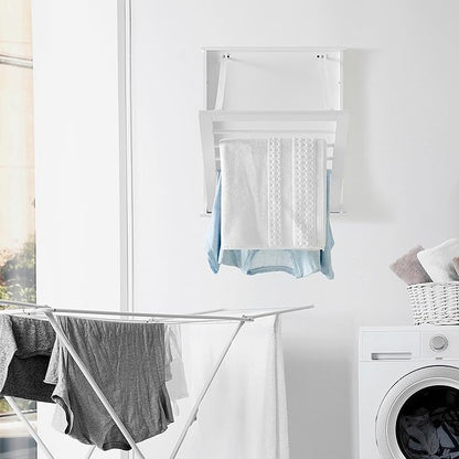 Danya B. Folding Wall Mounted Drying Rack - White