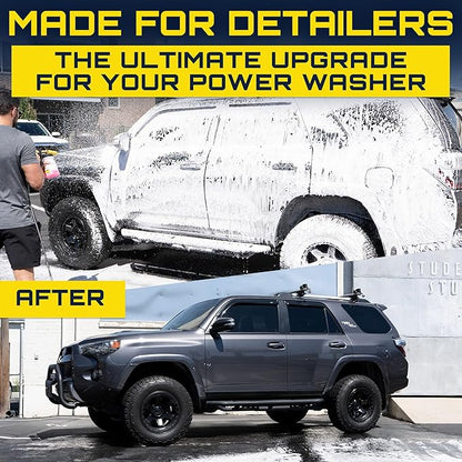 Foam King Short Pressure Washer Gun Handle, Snub Nose Power Washer with Swivel, 3/8" NPT Male & 1/4" Quick Connect, Foam Cannon Attachment for Car Wash, The Snubster for Easy Cleaning