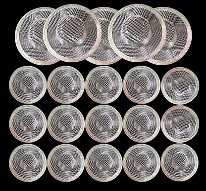 20PCS Stainless Steel Slop Basket Filter Trap, 2.75" & 4.41" Bathroom Sink Drain Strainer Mesh, Mesh Drain Cover Drain Sink Screen for Bathroom Bathtub Kitchen Laundry Lavatory Balcony RV Floor Drain