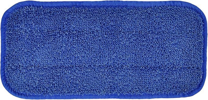 CleanAide All-Purpose Microfiber Twist Yarn Mop Pads for Dust, Dirt & Pet Hair, Hook & Loop Backing, Machine Washable & Reusable, Home & Commercial Cleaning, 10-Inch, 6-Pack, Blue